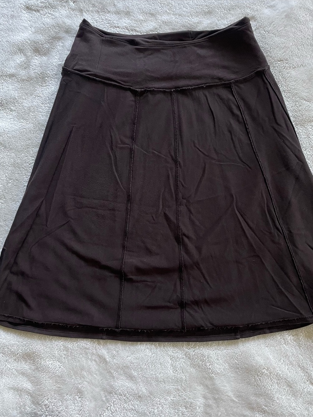 Athleta Brown Mini A-Line Skirt Zip Back Pocket size XS - Picture 9 of 12